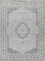 Exquisite Rugs Heritage Power-loomed Polyester/Acrylic 4624 Light Blue/Rust 9' x 12' Area Rug