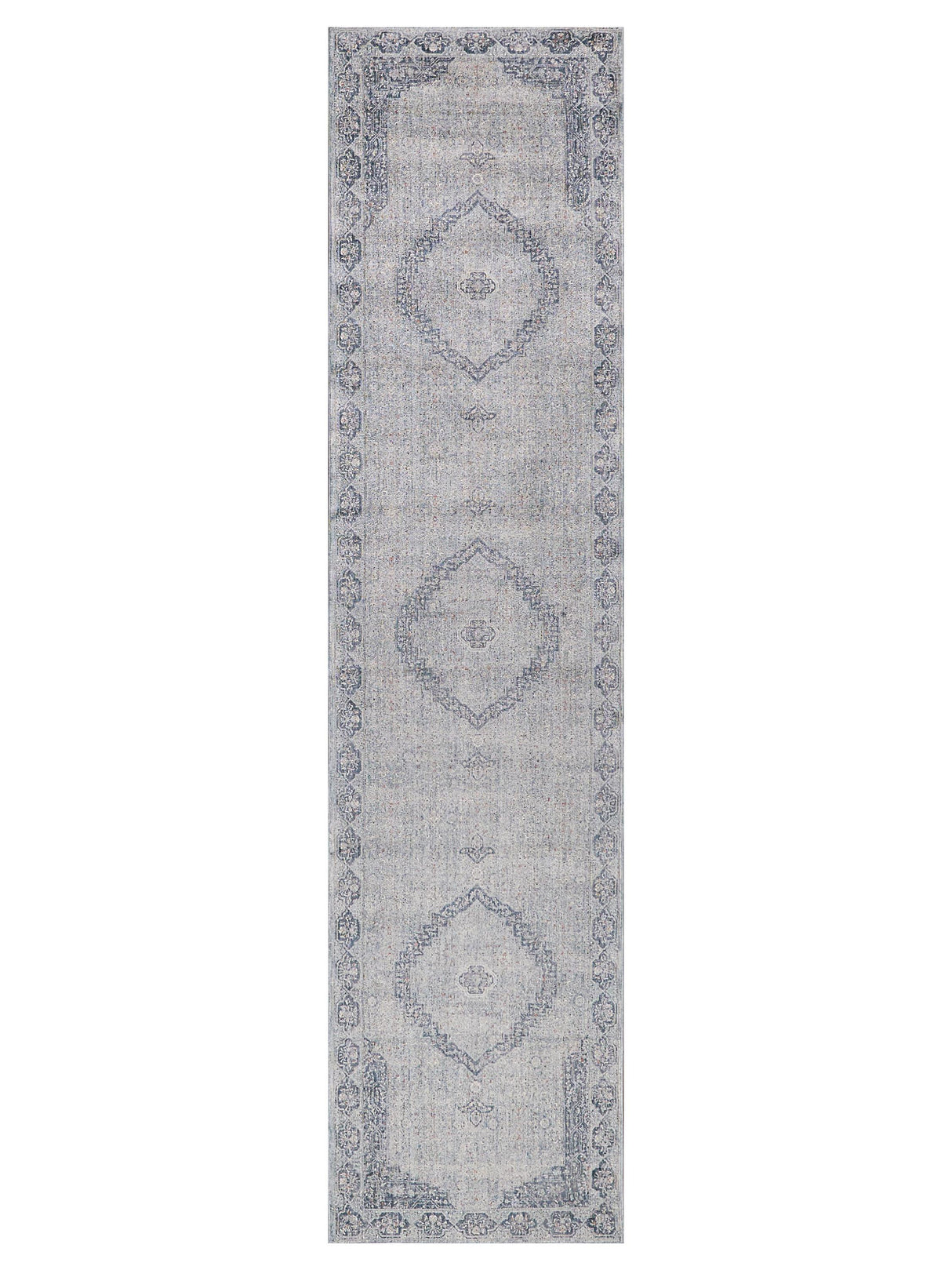 Exquisite Rugs Heritage Power-loomed Polyester/Acrylic 4624 Light Blue/Rust 9' x 12' Area Rug