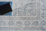 Exquisite Rugs Heritage Power-loomed Polyester/Acrylic 4624 Light Blue/Rust 9' x 12' Area Rug