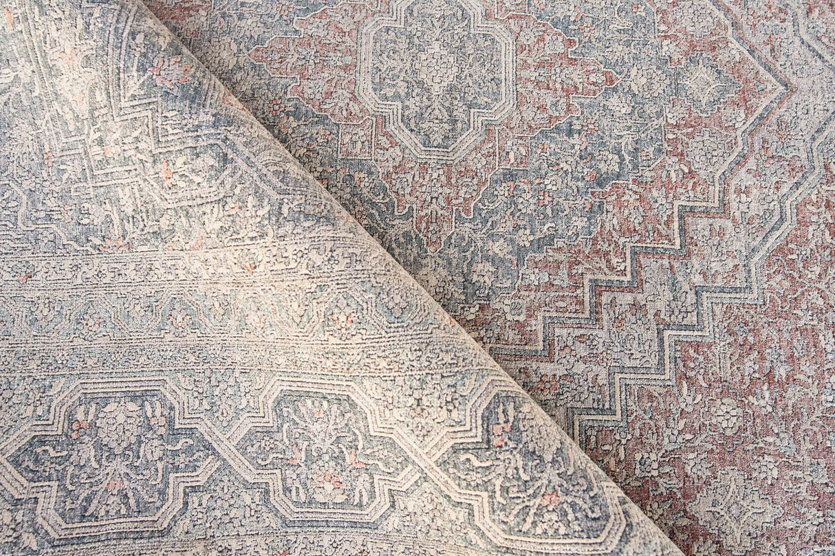 Exquisite Rugs Heritage Power-loomed Polyester/Acrylic 4625 Red/Navy 12' x 15' Area Rug