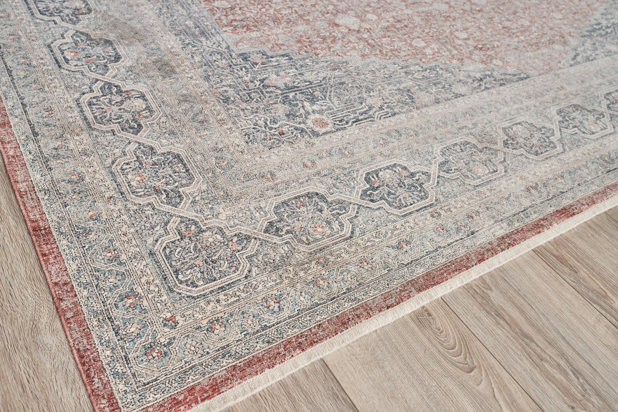 Exquisite Rugs Heritage Power-loomed Polyester/Acrylic 4625 Red/Navy 12' x 15' Area Rug