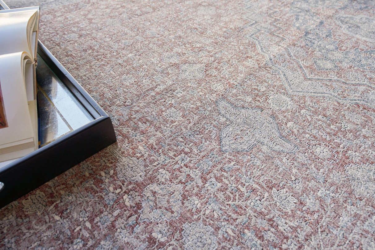 Exquisite Rugs Heritage Power-loomed Polyester/Acrylic 4625 Red/Navy 12' x 15' Area Rug