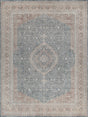 Exquisite Rugs Heritage Power-loomed Polyester/Acrylic 4627 Light Blue/Navy 12' x 15' Area Rug