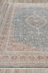 Exquisite Rugs Heritage Power-loomed Polyester/Acrylic 4627 Light Blue/Navy 12' x 15' Area Rug