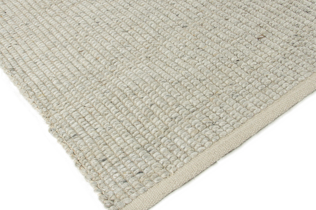 Exquisite Rugs Hesse Handwoven Polyester/Cotton 3856 Light Silver 6' x 9' Area Rug