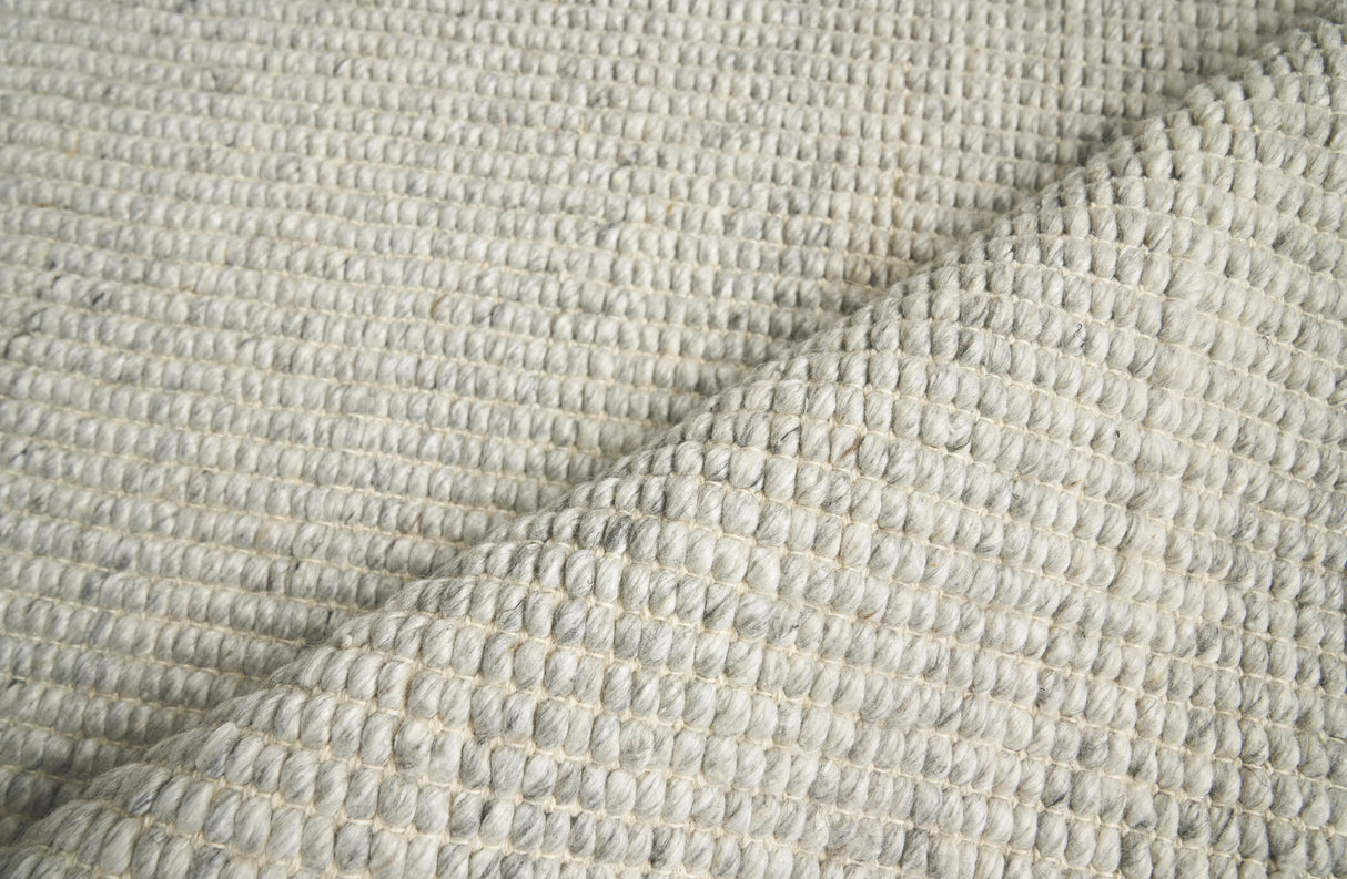 Exquisite Rugs Hesse Handwoven Polyester/Cotton 3856 Light Silver 6' x 9' Area Rug