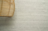 Exquisite Rugs Hesse Handwoven Polyester/Cotton 3856 Light Silver 6' x 9' Area Rug