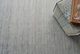 Exquisite Rugs Kashmir Indoor/Outdoor Flatweave PET yarn 4852 Light Silver 6' x 9' Area Rug