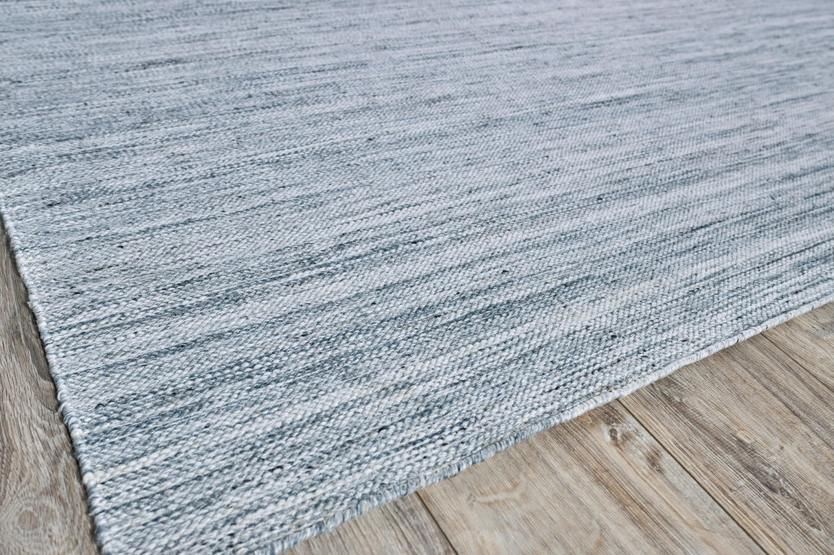 Exquisite Rugs Kashmir Indoor/Outdoor Flatweave PET yarn 4853 Aqua/Gray 8' x 10' Area Rug