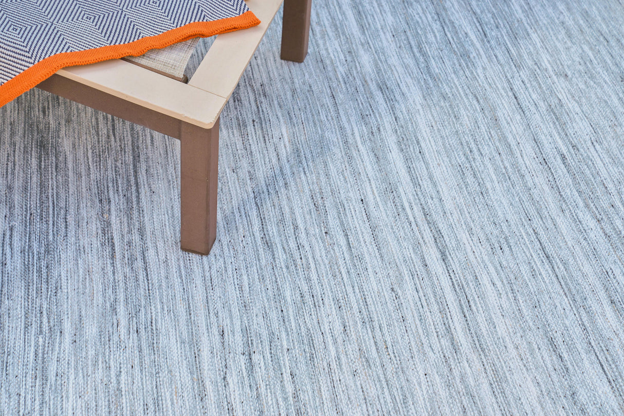 Exquisite Rugs Kashmir Indoor/Outdoor Flatweave PET yarn 4853 Aqua/Gray 8' x 10' Area Rug