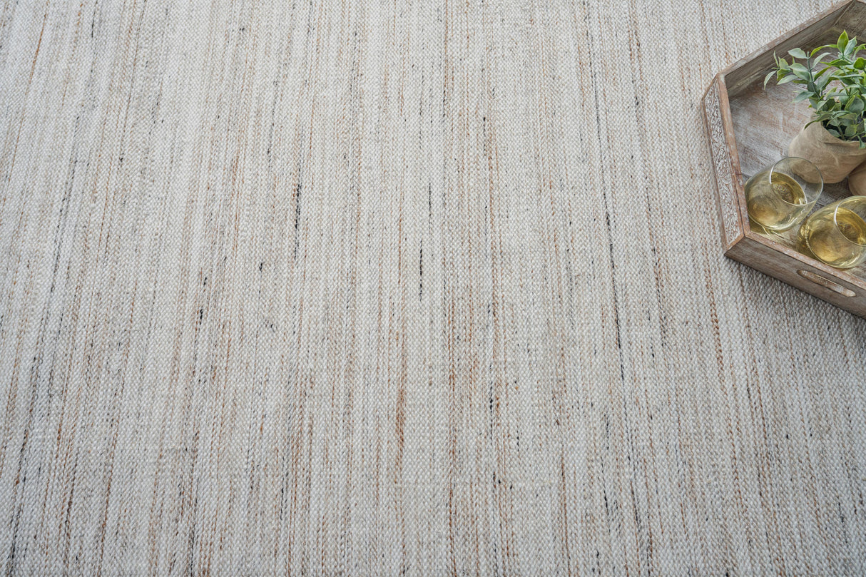 Exquisite Rugs Kashmir Indoor/Outdoor Flatweave PET yarn 4854 Light Beige 6' x 9' Area Rug