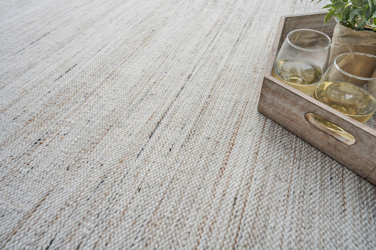 Exquisite Rugs Kashmir Indoor/Outdoor Flatweave PET yarn 4854 Light Beige 8' x 10' Area Rug