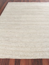 Exquisite Rugs Kaza Hand-knotted New Zealand Wool 4102 Light Silver/Ivory 8' x 10' Area Rug