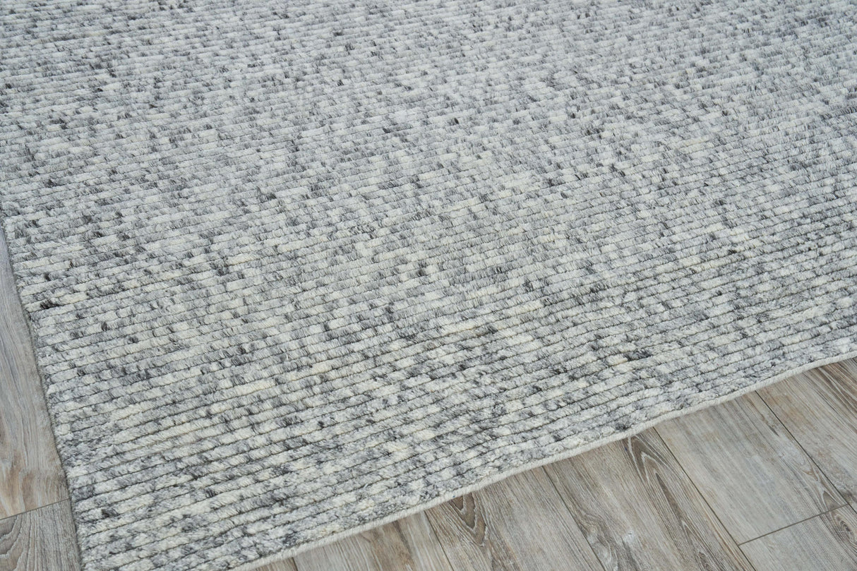 Exquisite Rugs Kaza Hand-loomed New Zealand Wool 5302 Ivory/Silver 12' x 15' Area Rug