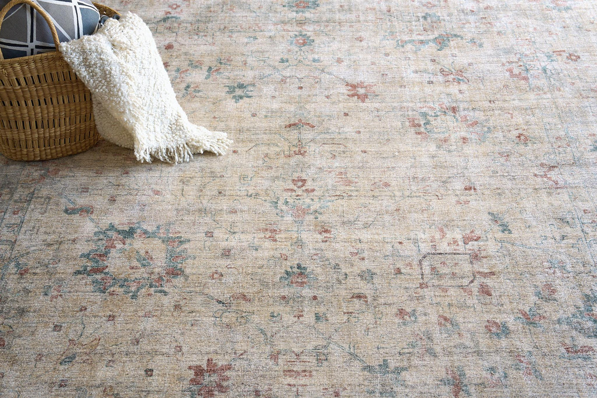 Exquisite Rugs Kensington Hand-loomed Wool/Bamboo Silk 5338 Beige 14' x 18' Area Rug
