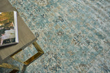 Exquisite Rugs Kensington Hand-loomed Wool/Bamboo Silk 5339 Blue 14' x 18' Area Rug