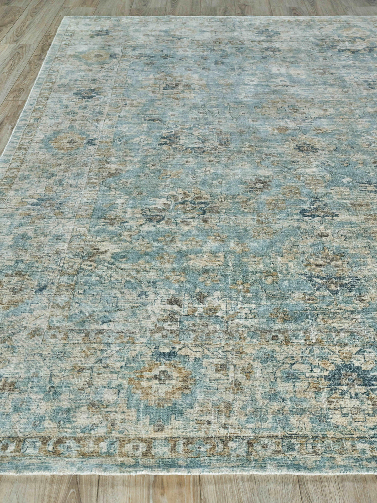 Exquisite Rugs Kensington Hand-loomed Wool/Bamboo Silk 5339 Blue 14' x 18' Area Rug