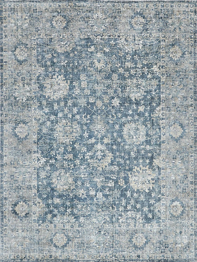 Exquisite Rugs Kensington Hand-loomed Wool/Bamboo Silk 5340 Navy 14' x 18' Area Rug