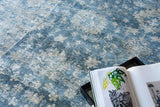 Exquisite Rugs Kensington Hand-loomed Wool/Bamboo Silk 5340 Navy 14' x 18' Area Rug