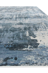 Exquisite Rugs Koda Hand-loomed Bamboo Silk 3379 Blue/Ivory 12' x 15' Area Rug