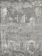 Exquisite Rugs Koda Hand-loomed Bamboo Silk 3380 Gray/Ivory 12' x 15' Area Rug