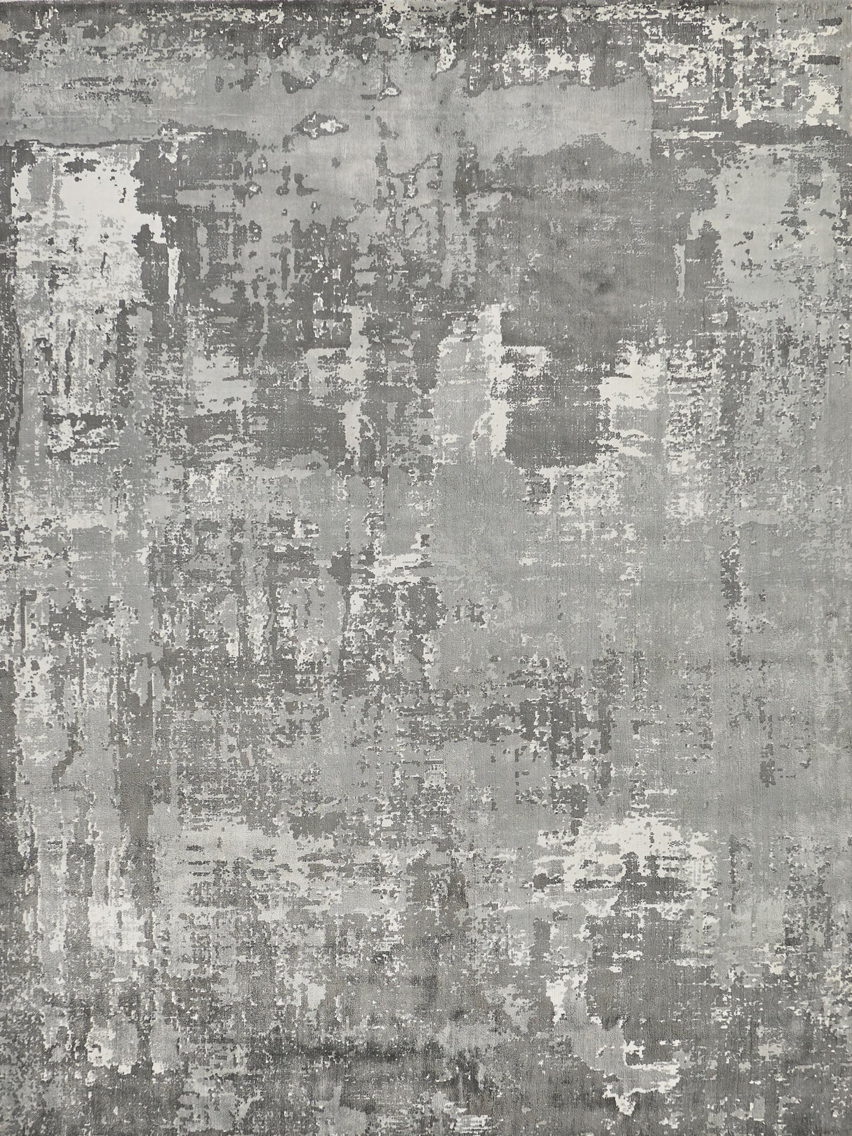 Exquisite Koda Hand-loomed Bamboo Silk Gray/Ivory Area Rug 12.0'X15.0' Rug