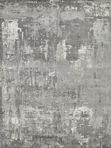 Exquisite Koda Hand-loomed Bamboo Silk Gray/Ivory Area Rug 12.0'X15.0' Rug