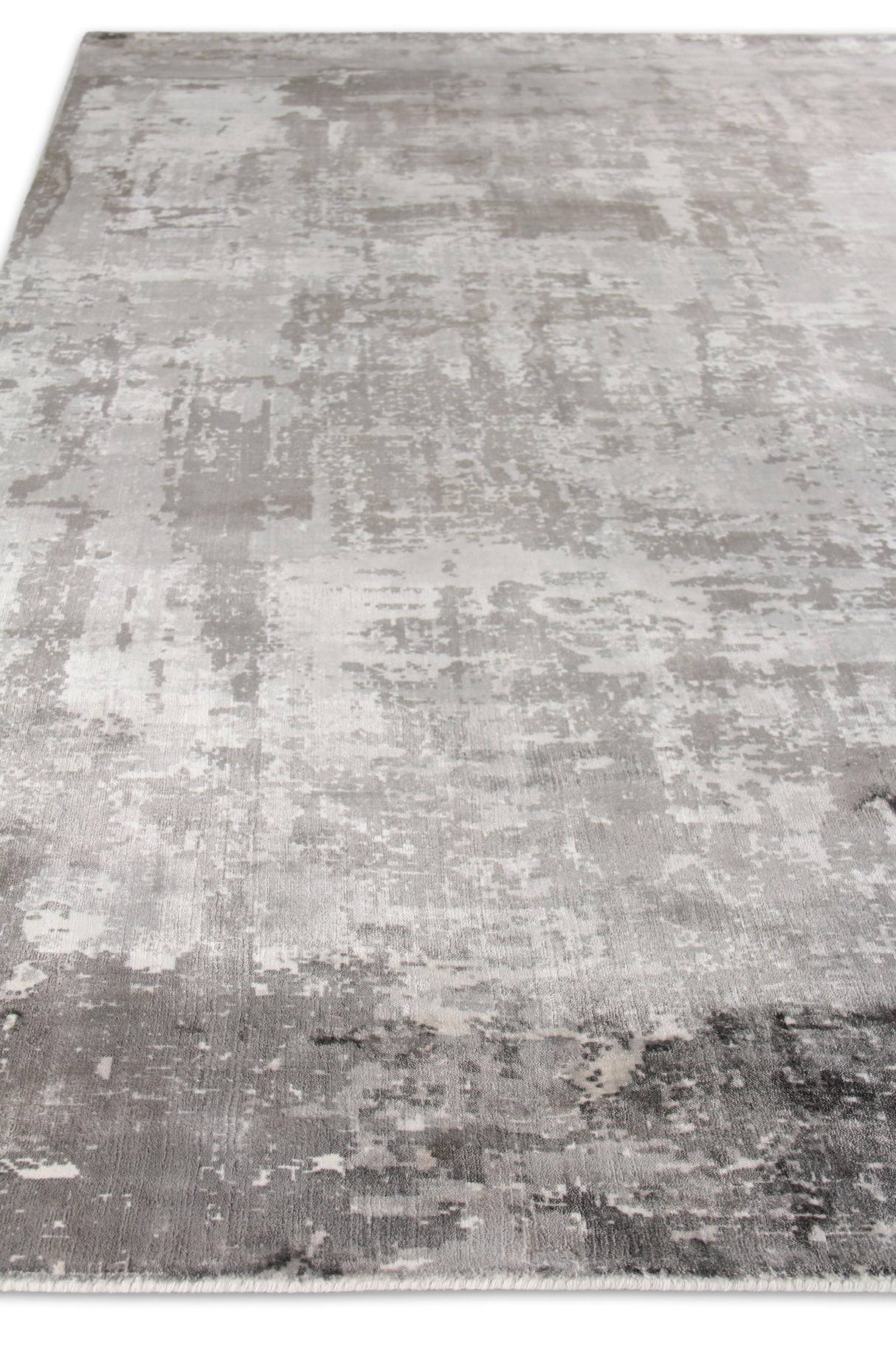 Exquisite Rugs Koda Hand-loomed Bamboo Silk 3380 Gray/Ivory 12' x 15' Area Rug