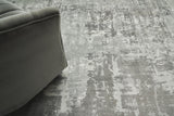 Exquisite Rugs Koda Hand-loomed Bamboo Silk 3380 Gray/Ivory 8' x 10' Area Rug