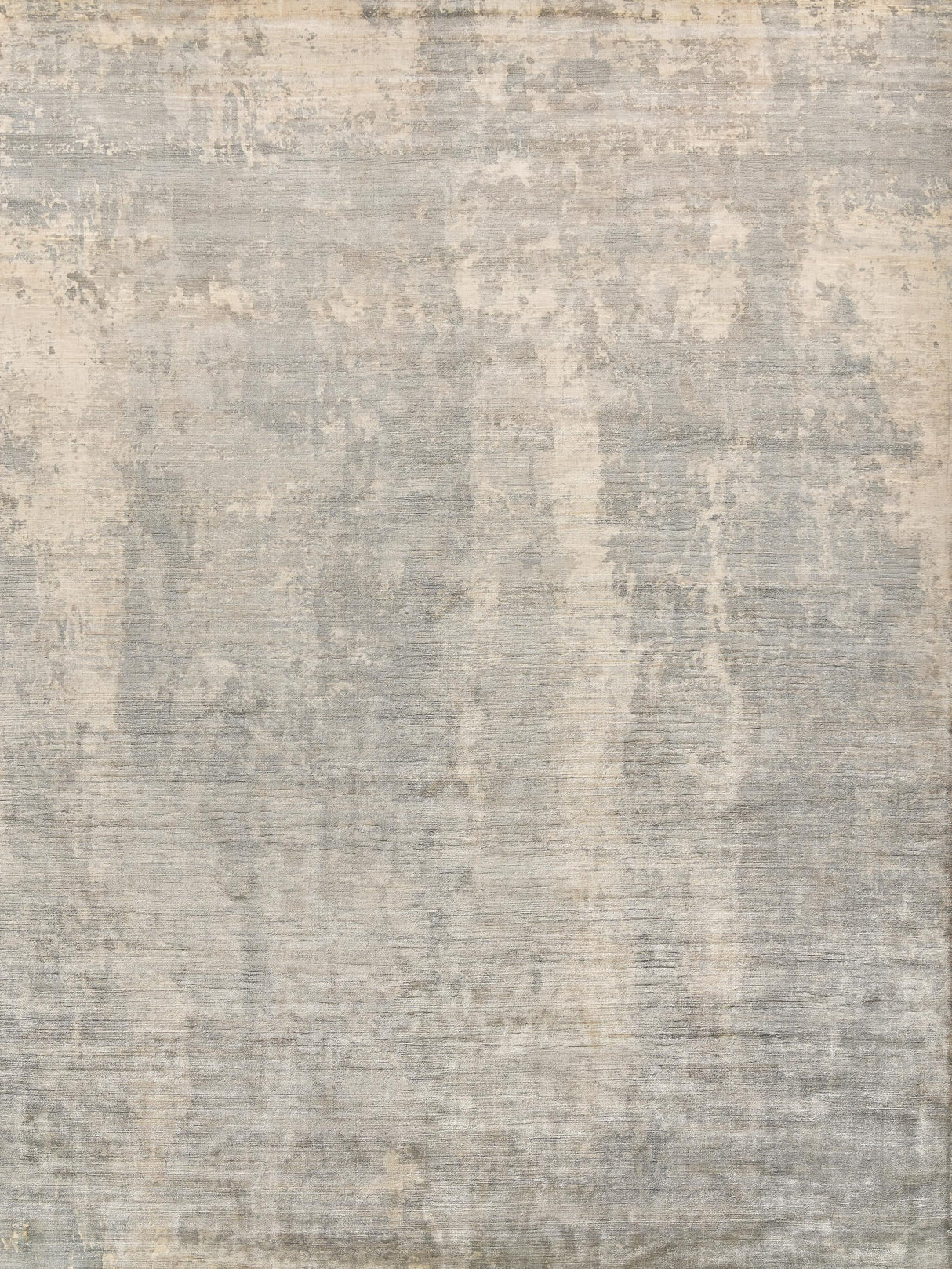 Exquisite Koda Hand-loomed Bamboo Silk Silver/Blue Area Rug 8.0'X10.0' Rug