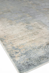 Exquisite Rugs Koda Hand-loomed Bamboo Silk 3460 Silver/Blue 8' x 10' Area Rug