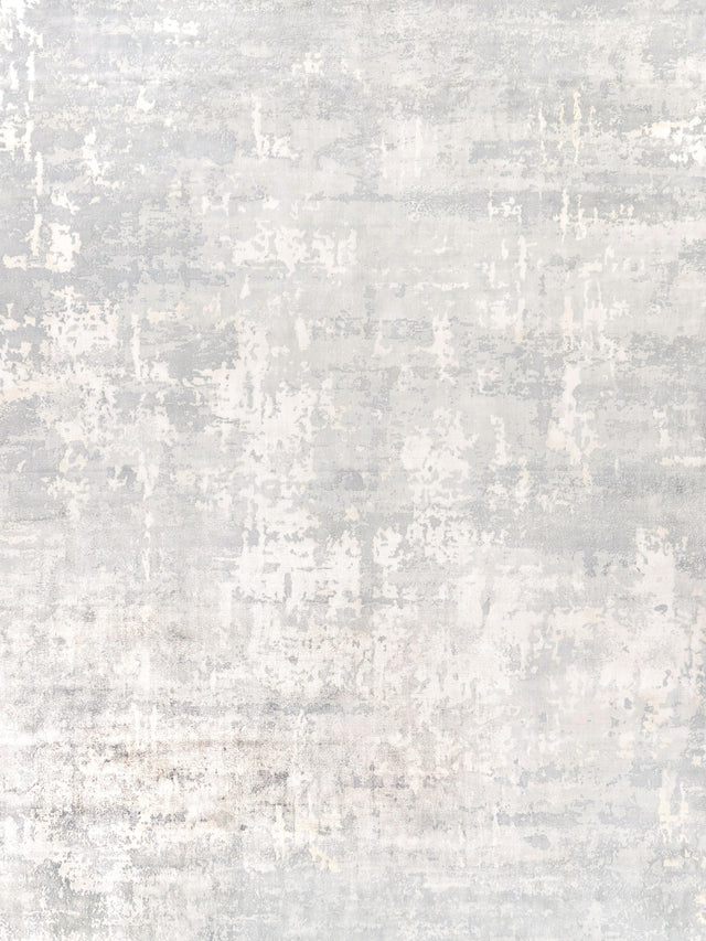 Exquisite Rugs Koda Hand-loomed Bamboo Silk 3710 Silver/Gray 9' x 12' Area Rug