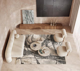 Exquisite Rugs Kyoto Hand-loomed Wool/Bamboo Silk 6331 Silver/Black 12' x 9' Area Rug