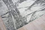 Exquisite Rugs Kyoto Hand-loomed Wool/Bamboo Silk 6331 Silver/Black 12' x 9' Area Rug