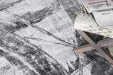 Exquisite Rugs Kyoto Hand-loomed Wool/Bamboo Silk 6331 Silver/Black 12' x 9' Area Rug