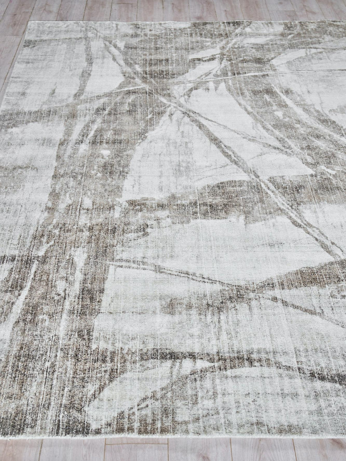 Exquisite Rugs Kyoto Hand-loomed Wool/Bamboo Silk 6332 Silver/Beige 9' x 6' Area Rug