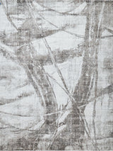 Exquisite Rugs Kyoto Hand-loomed Wool/Bamboo Silk 6332 Silver/Beige 9' x 12' Area Rug