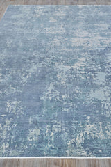 Exquisite Rugs Laguna Hand-loomed Wool/Bamboo Silk 4952 Blue/Multi 12' x 15' Area Rug