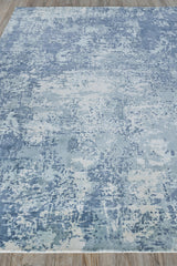 Exquisite Rugs Laguna Hand-loomed Wool/Bamboo Silk 4954 Blue/Multi 10' x 14' Area Rug