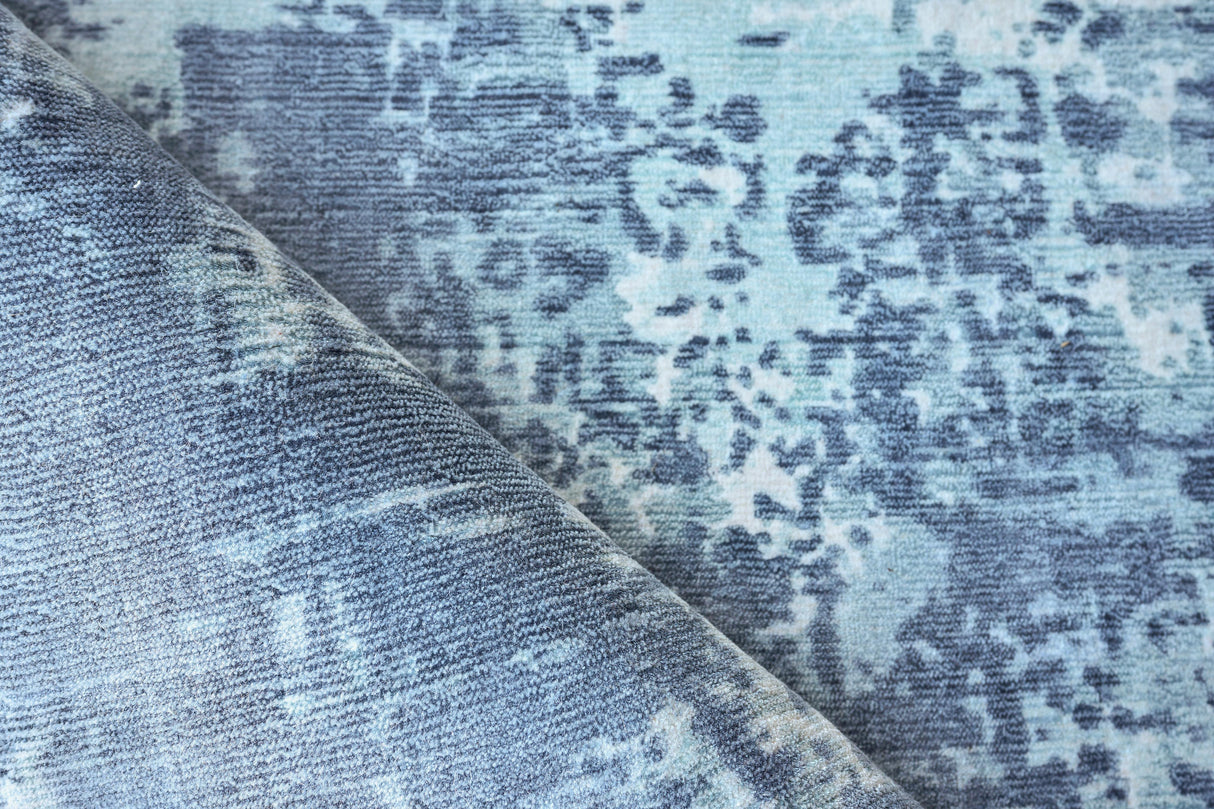 Exquisite Rugs Laguna Hand-loomed Wool/Bamboo Silk 4954 Blue/Multi 14' x 18' Area Rug