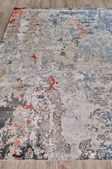 Exquisite Rugs Laureno Hand-knotted Bamboo Silk 4022 Blue/Gray 10' x 8' Area Rug