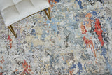 Exquisite Rugs Laureno Hand-knotted Bamboo Silk 4022 Blue/Gray 12' x 9' Area Rug