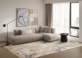 Exquisite Rugs Laureno Hand-knotted Bamboo Silk 4342 Beige/Gold 9' x 6' Area Rug