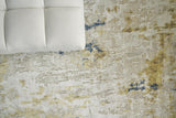 Exquisite Rugs Laureno Hand-knotted Bamboo Silk 4342 Beige/Gold 9' x 6' Area Rug