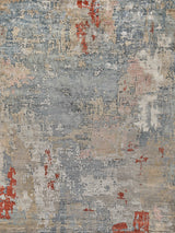 Exquisite Rugs Laureno Hand-knotted Bamboo Silk 4470 Blue/Multi 9' x 12' Area Rug