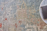 Exquisite Rugs Laureno Hand-knotted Bamboo Silk 4470 Blue/Multi 12' x 9' Area Rug