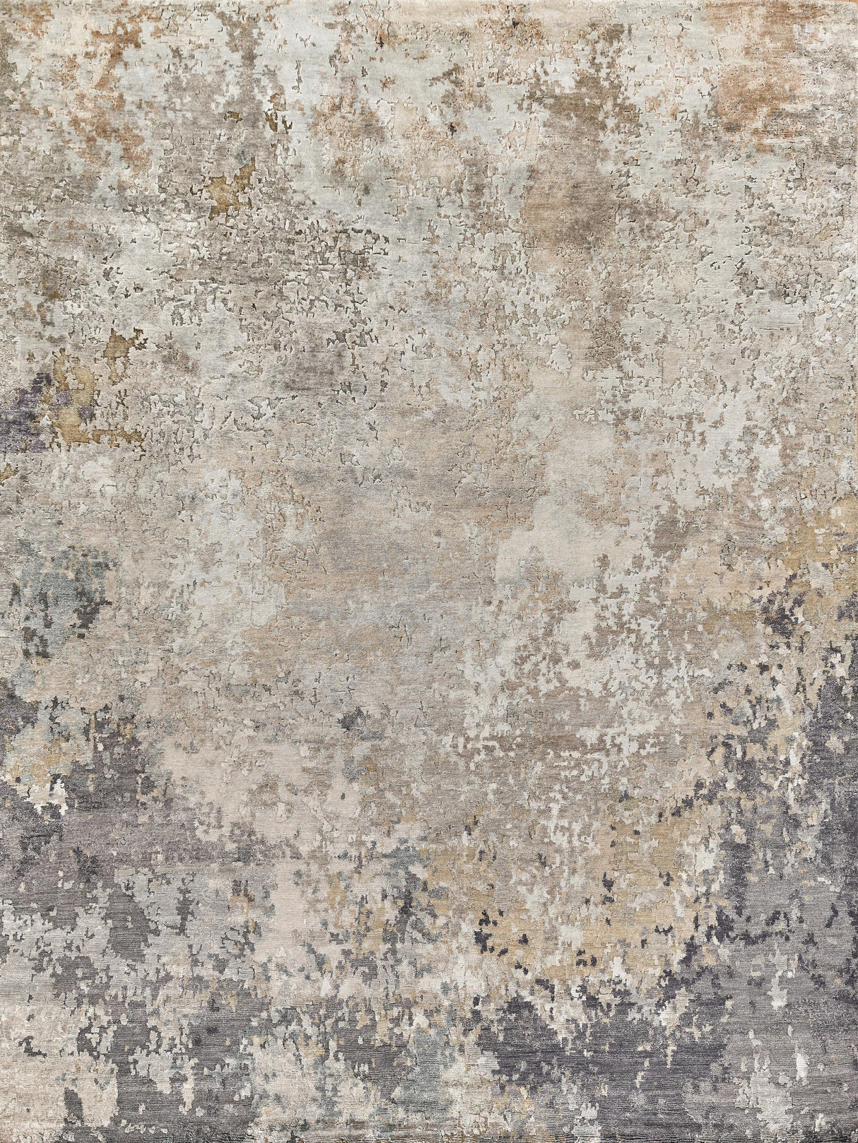 Exquisite Laureno Hand-knotted Bamboo Silk Gray Area Rug 6.0'X9.0' Rug