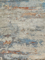 Exquisite Rugs Laureno Hand-knotted Bamboo Silk 4473 Blue Multi 10' x 14' Area Rug