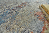 Exquisite Rugs Laureno Hand-knotted Bamboo Silk 4473 Blue Multi 18' x 14' Area Rug