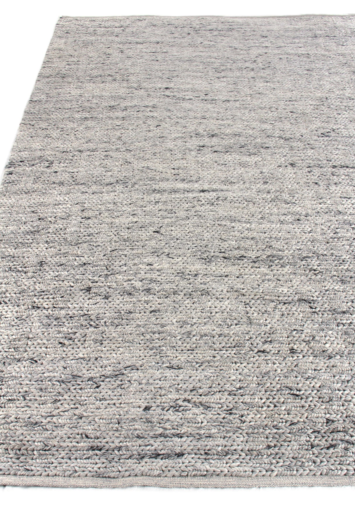 Exquisite Rugs Lauryn Handwoven Polyester/Cotton 3862 Silver 5' x 8' Area Rug